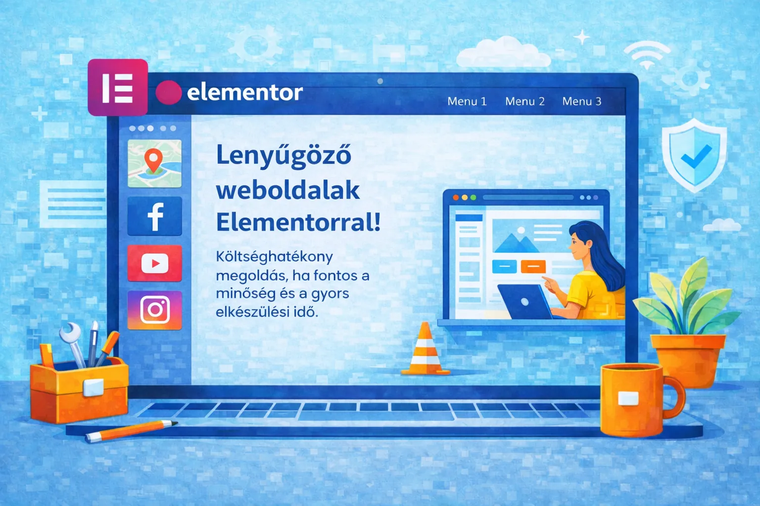 Elementor alapú weboldal