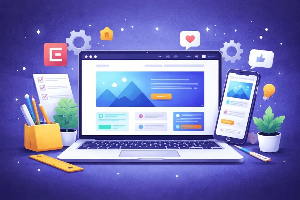 Egyoldalas weboldal Elementorral