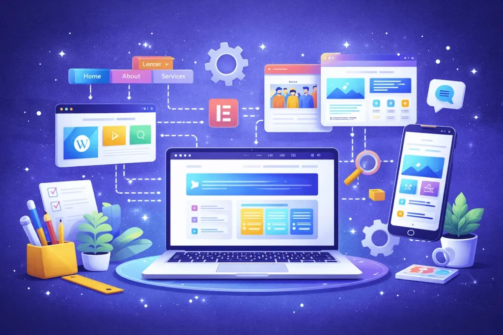 Többoldalas weboldal Elementorral